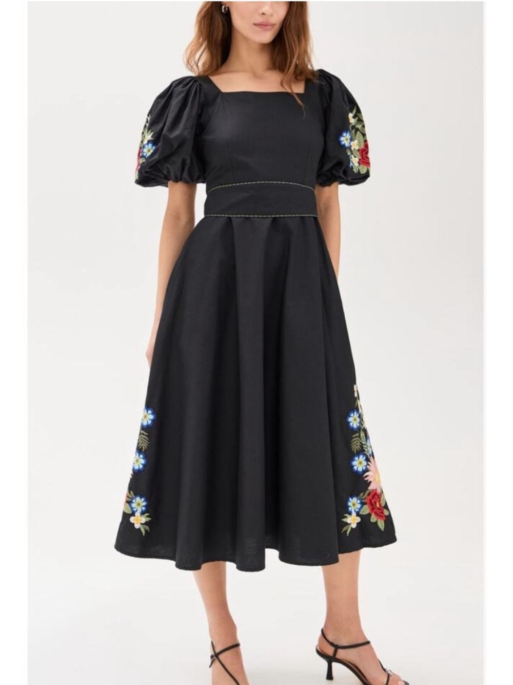 Fanm mon Maude Dress Embroidered cotton midi cottagecore size small - Picture 2 of 7